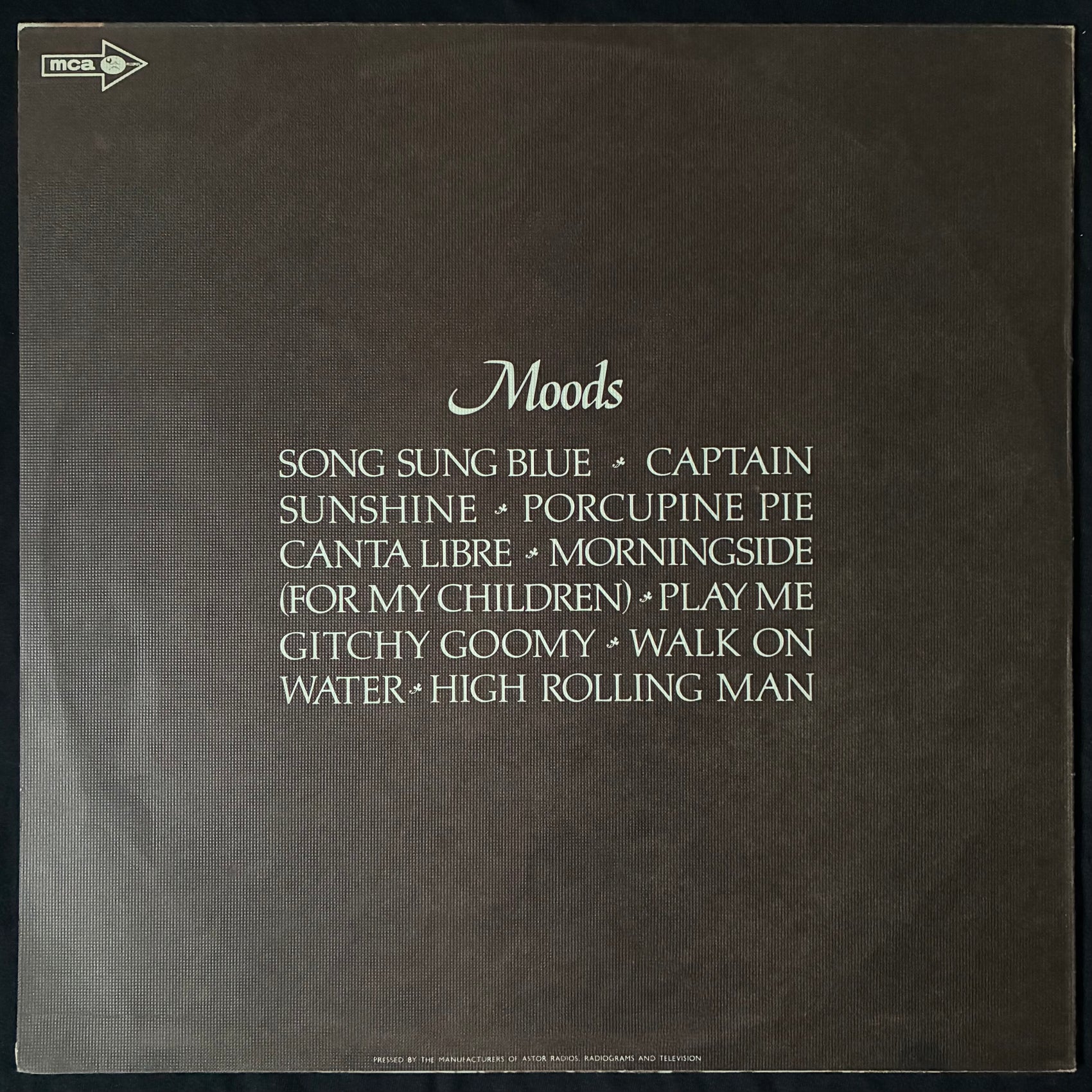 NEIL DIAMOND - MOODS (USED VINYL 1972 AUS EX+/EX+)