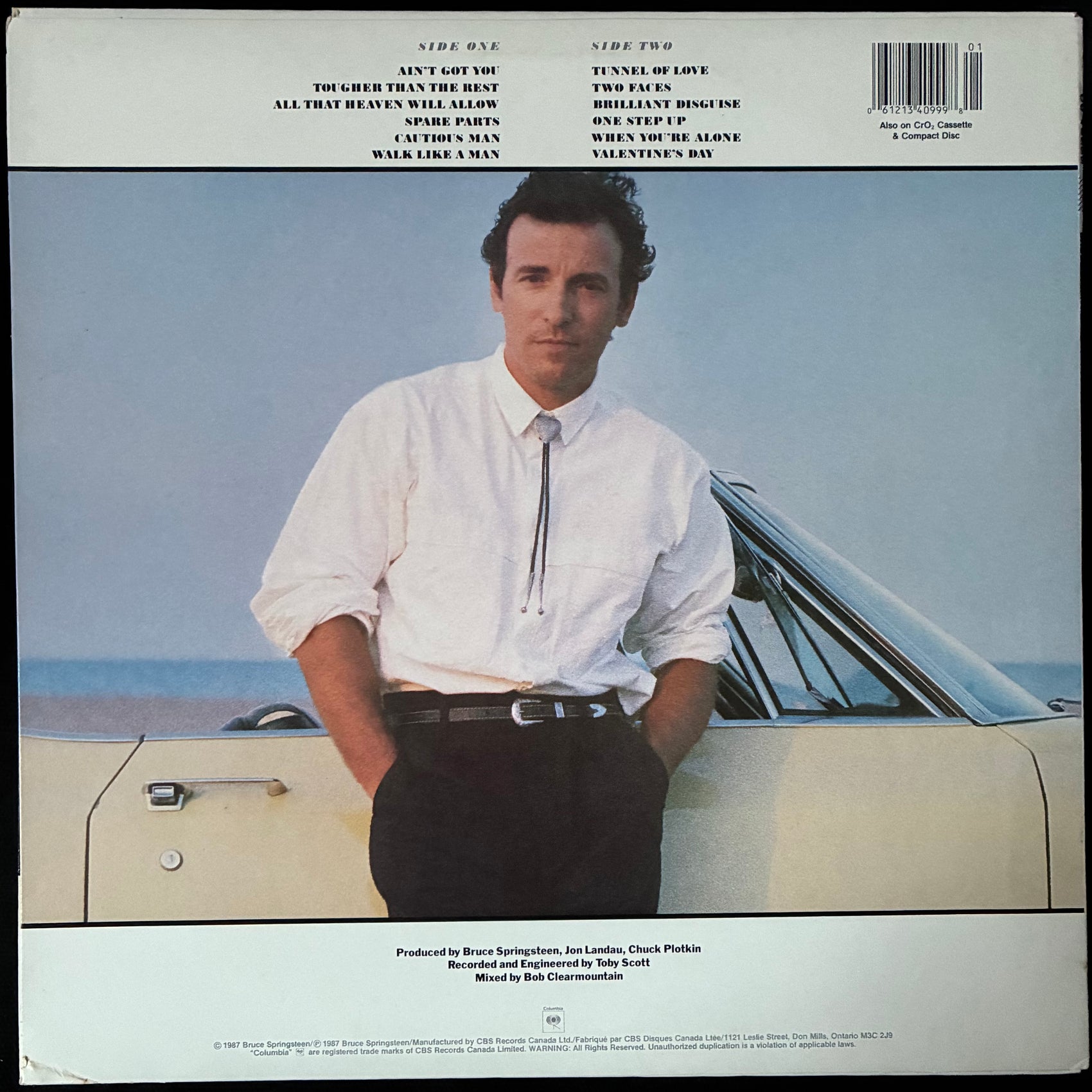 BRUCE SPRINGSTEEN  - TUNNEL OF LOVE (USED VINYL 1987 CANADA M-/EX)