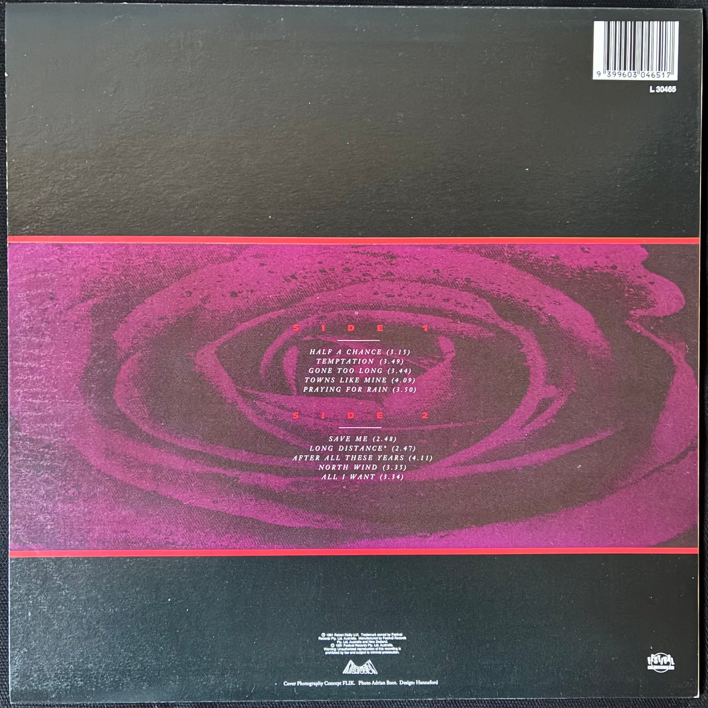 ROBERT REILLY & THE BUFFALO CLUB - TEMPTATION (USED VINYL 1991 AUS M-/M-)