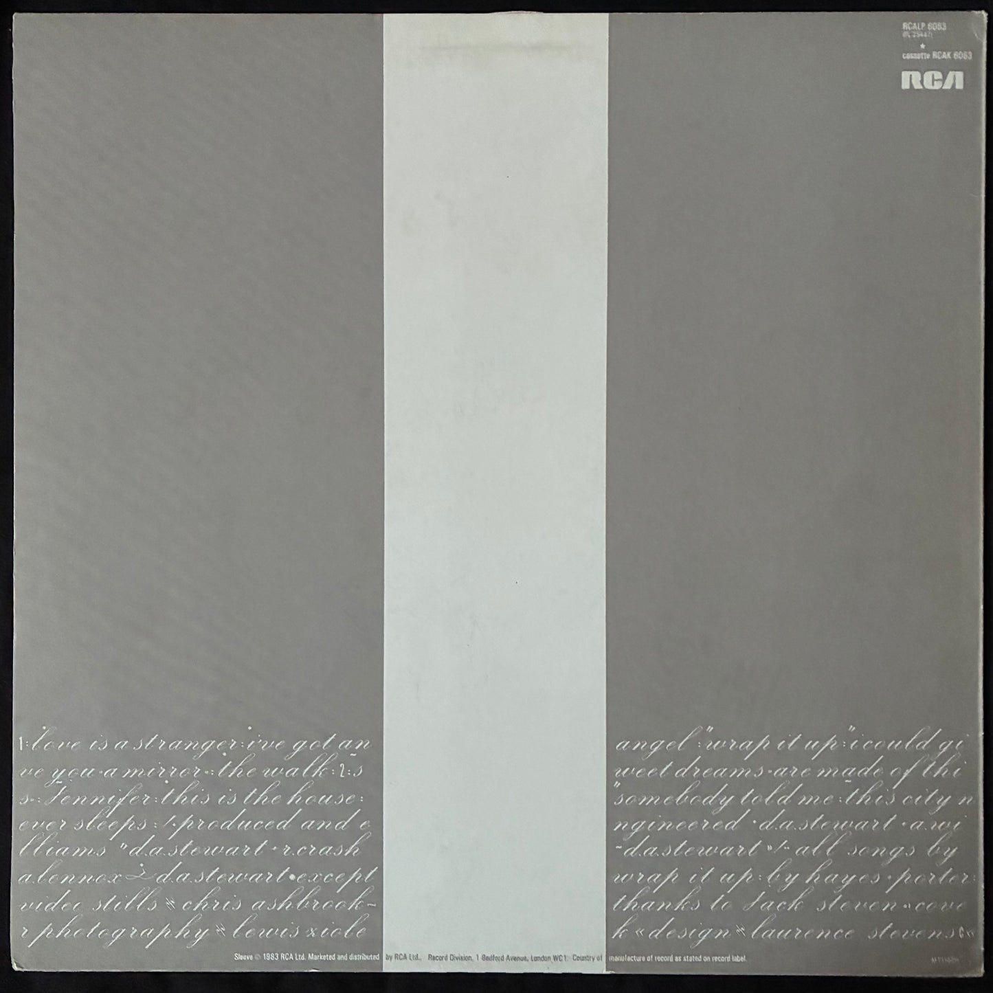EURYTHMICS - SWEET DREAMS (ARE MADE OF THIS) (USED VINYL 1983 UK EX+/EX+)