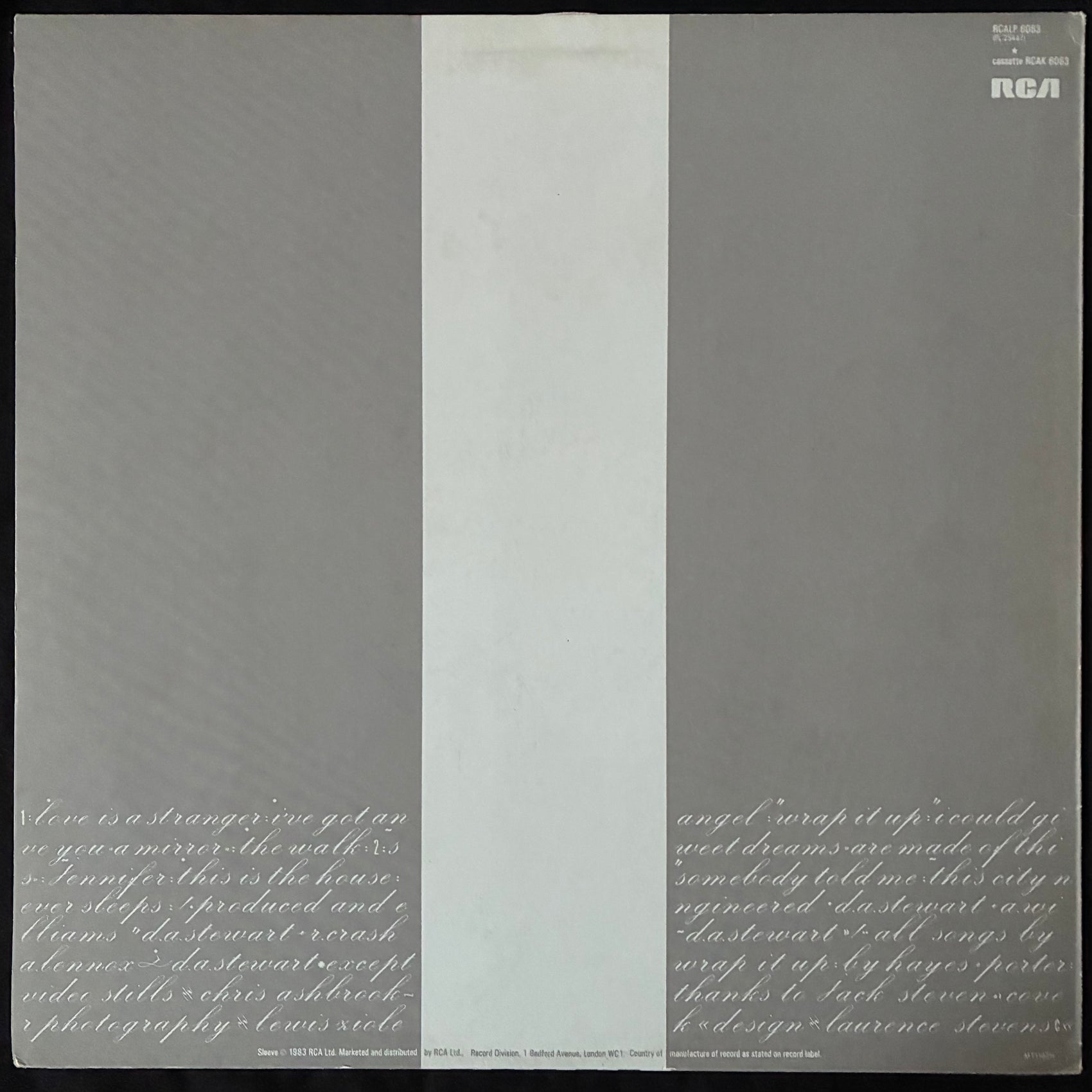 EURYTHMICS - SWEET DREAMS (ARE MADE OF THIS) (USED VINYL 1983 UK EX+/EX+)