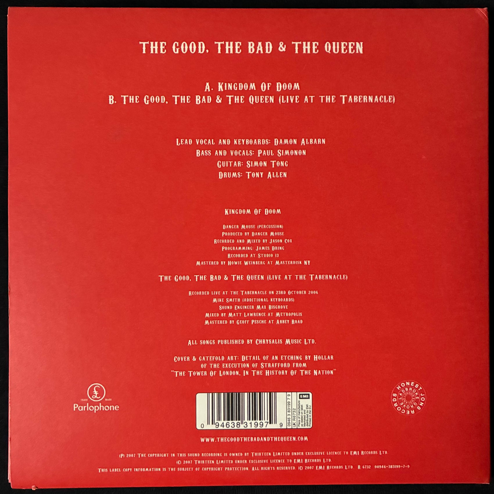 GOOD, THE BAD & THE QUEEN - KINGDOM OF DOOM (2 X 7") (USED VINYL 2007 UK M-/M-)