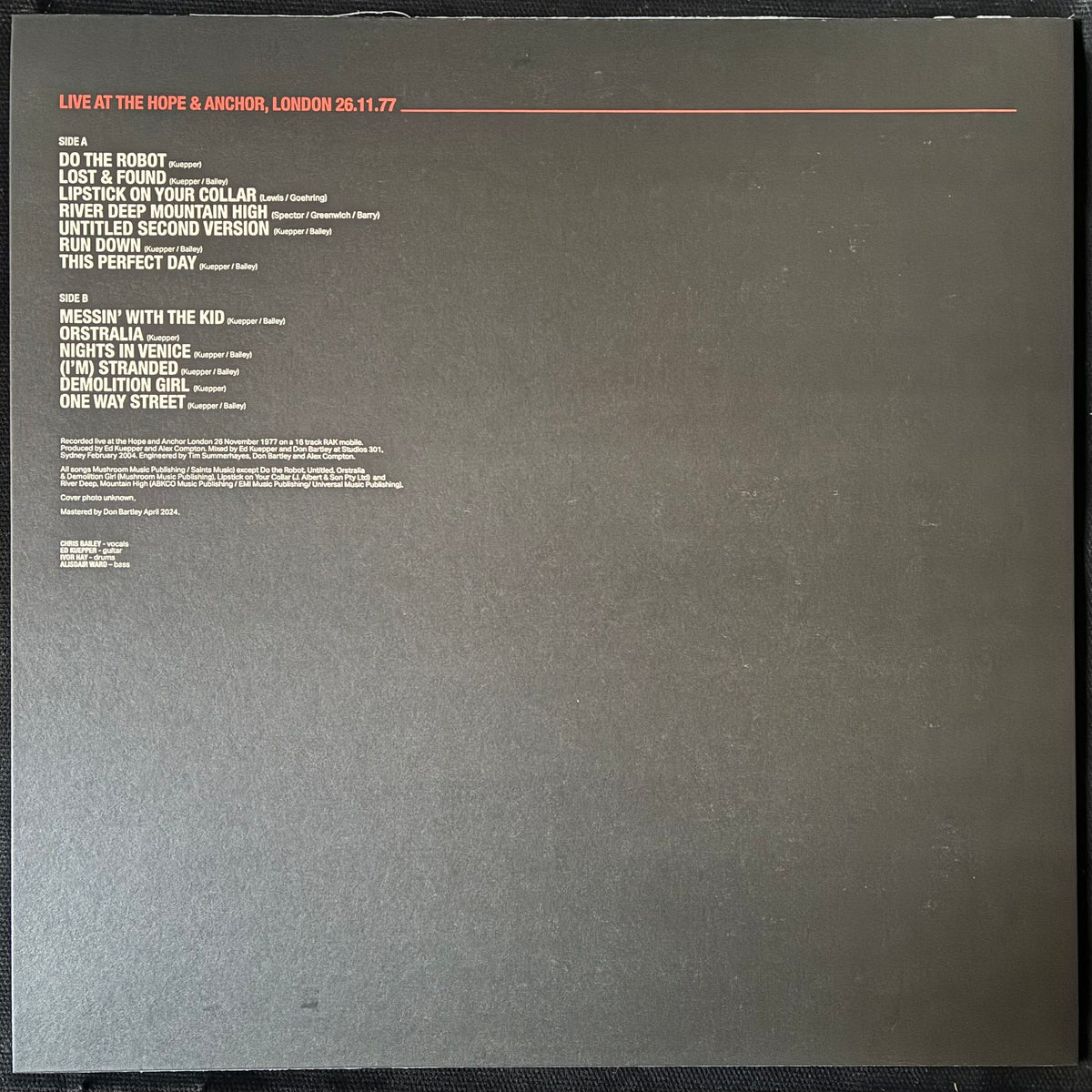 SAINTS - (I'M) STRANDED (4LP BOX SET) (USED VINYL 2024 US M-/M-)
