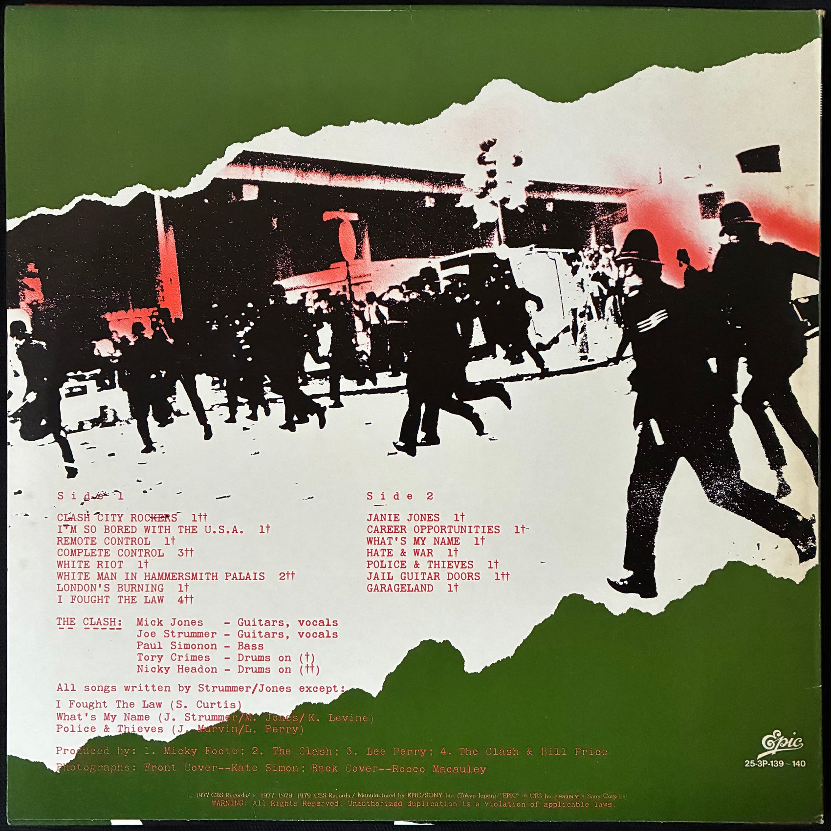 CLASH - PEARL HARBOUR '79 (PROMO LABELS) (LP+7") (USED VINYL 1979 JAPAN M-/M-)