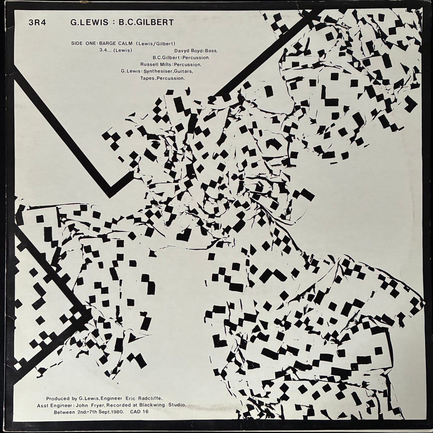 B.C. GILBERT G. LEWIS - 3R4 (12") (USED VINYL 1980 UK M-/EX)