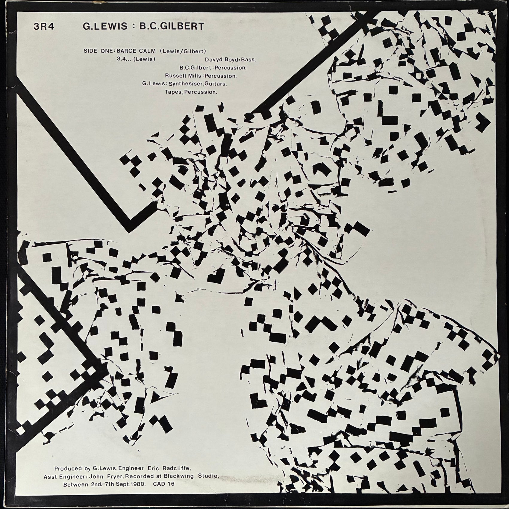 B.C. GILBERT G. LEWIS - 3R4 (12") (USED VINYL 1980 UK M-/EX)