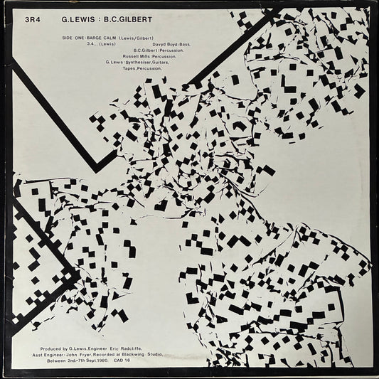 B.C. GILBERT G. LEWIS - 3R4 (12") (USED VINYL 1980 UK M-/EX)