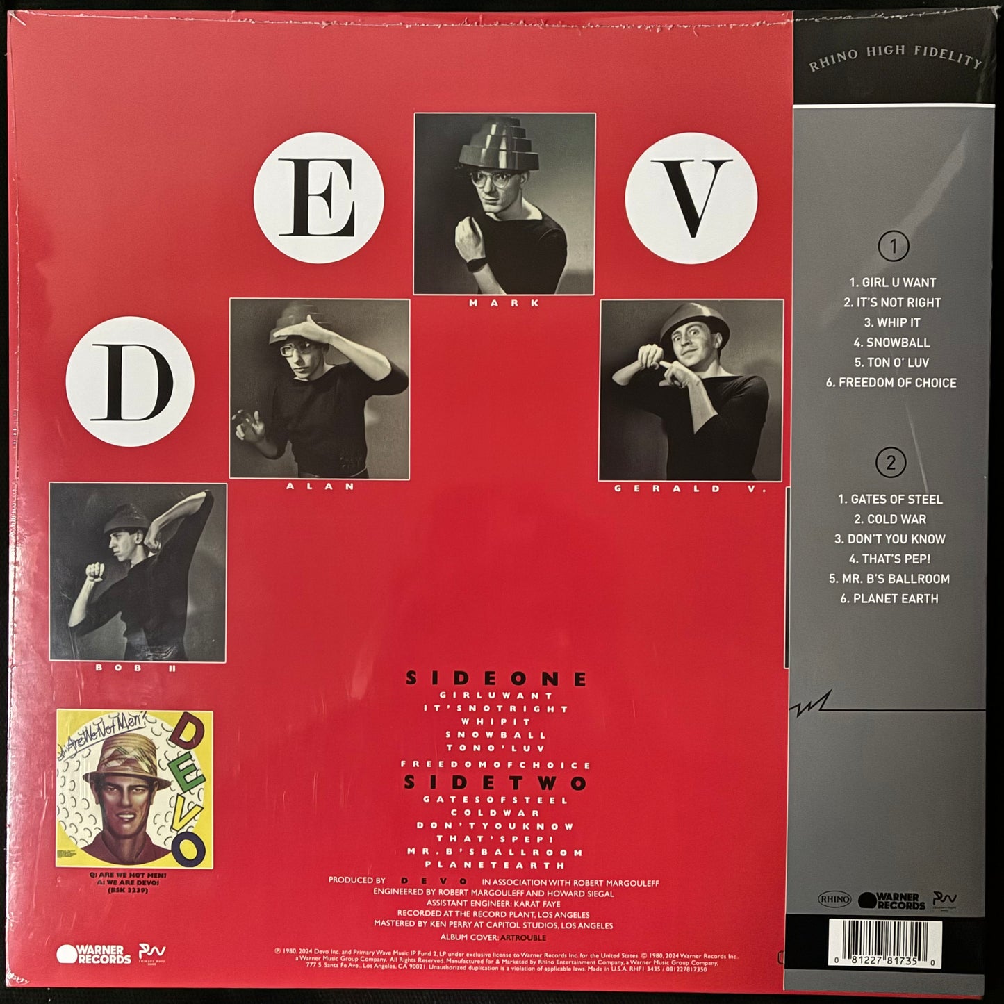 DEVO - FREEDOM OF CHOICE (RHINO HIGH FIDELITY) VINYL