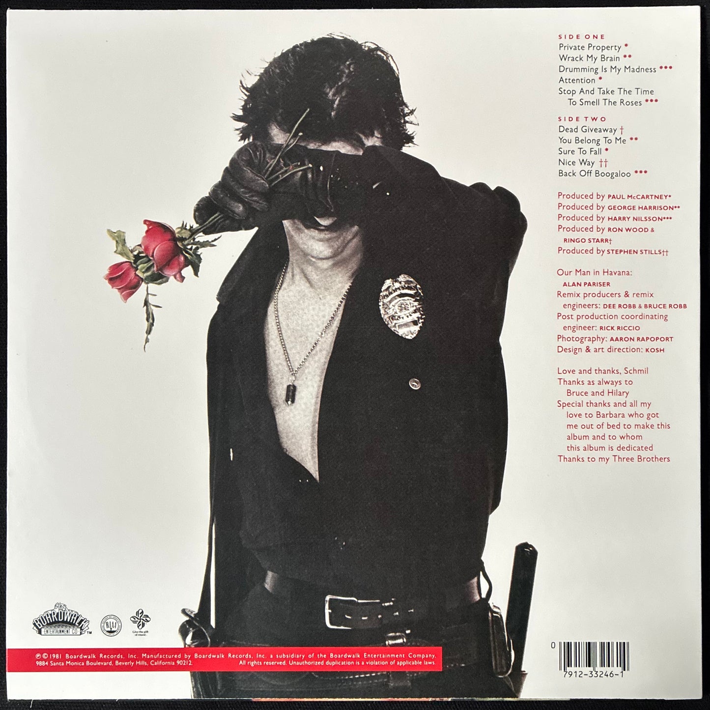 RINGO STARR - STOP AND SMELL THE ROSES (USED VINYL 1981 US M-/M-)