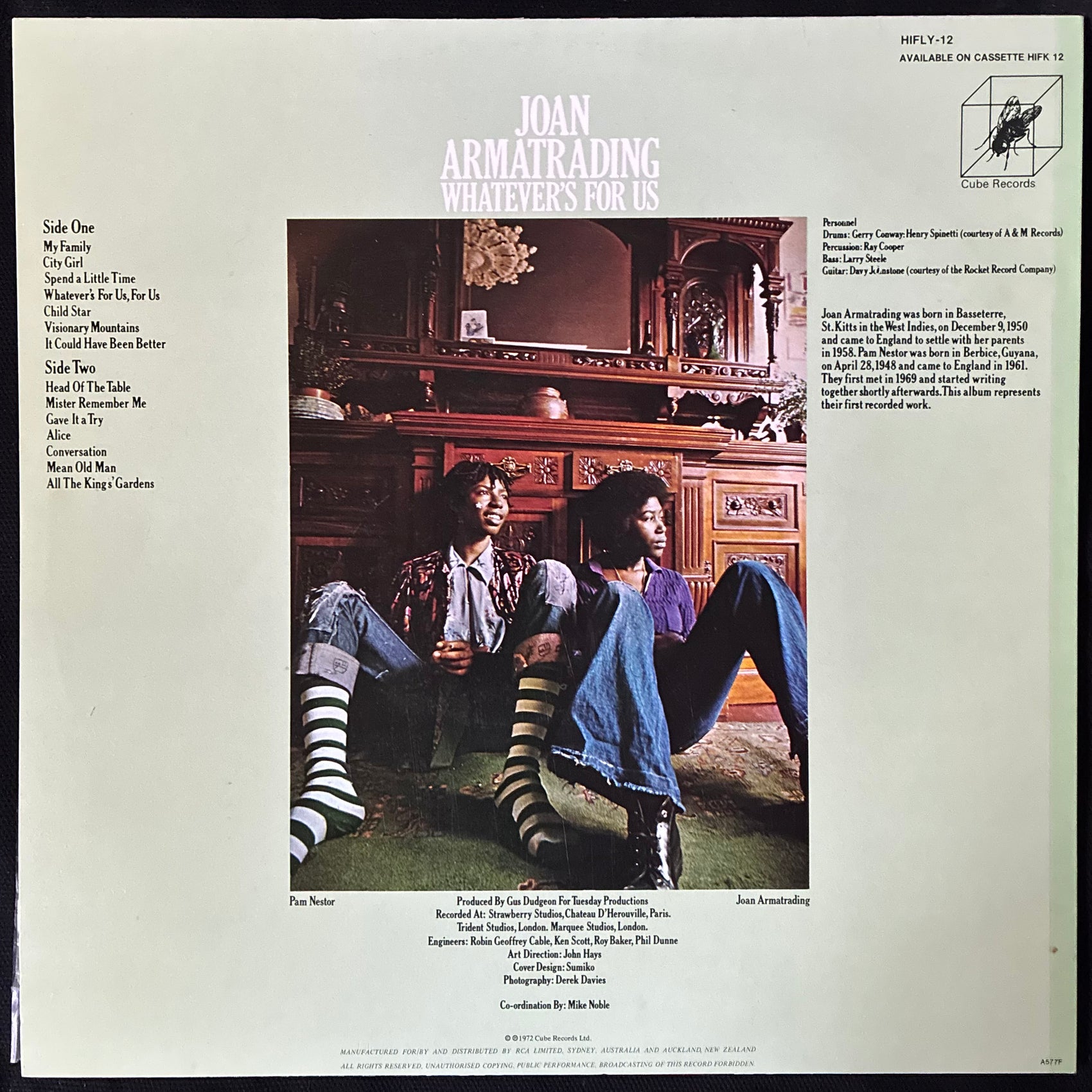 JOAN ARMATRADING - WHATEVER'S FOR US (USED VINYL 1972 AUS M-/EX+)