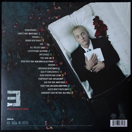 EMINEM - THE DEATH OF SLIM SHADY (COUP DE GRACE) (2LP) (CLEAR/BLOODSTAINED) (USED VINYL 2024 US M-/M-)