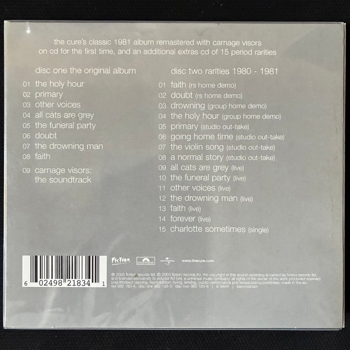 CURE - FAITH : DELUXE EDITION (2CD) (USED CD 2005 EU M-/M-)