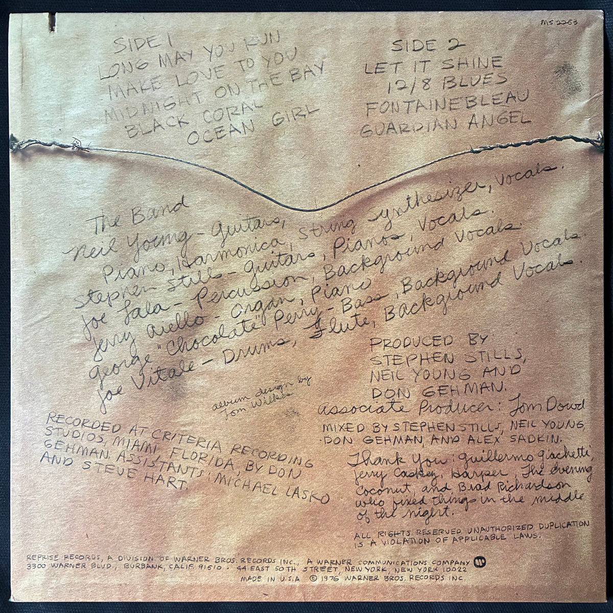 STILLS-YOUNG BAND - LONG MAY YOU RUN (USED VINYL 1976 US M-/EX-)