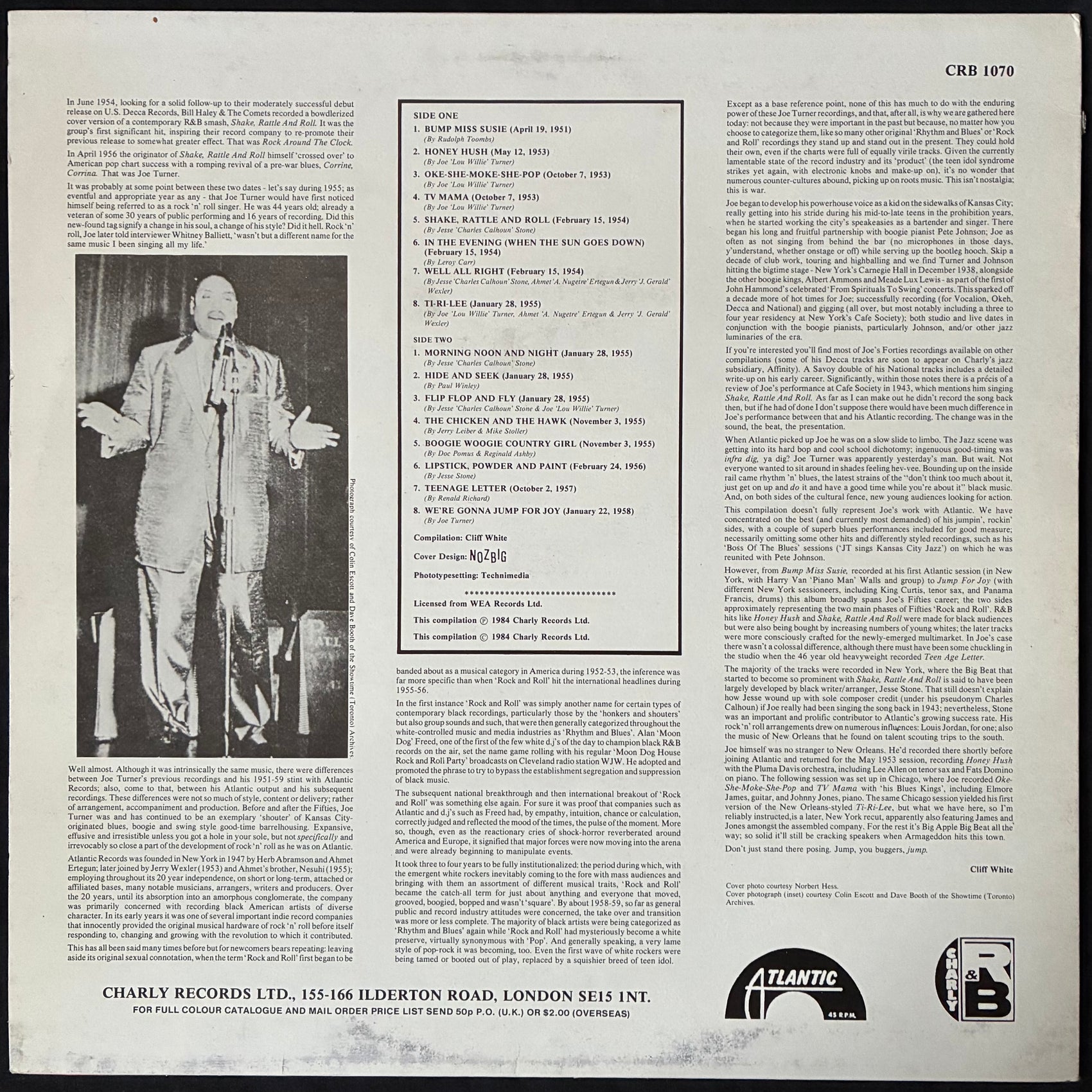 JOE TURNER - JUMPIN' WITH JOE (USED VINYL 1984 UK EX+/EX+)