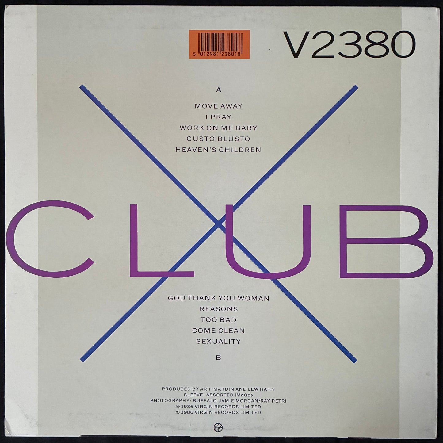 CULTURE CLUB - FROM LUXURY TO HEARTACHE (USED VINYL 1986 AUS M-/EX+)