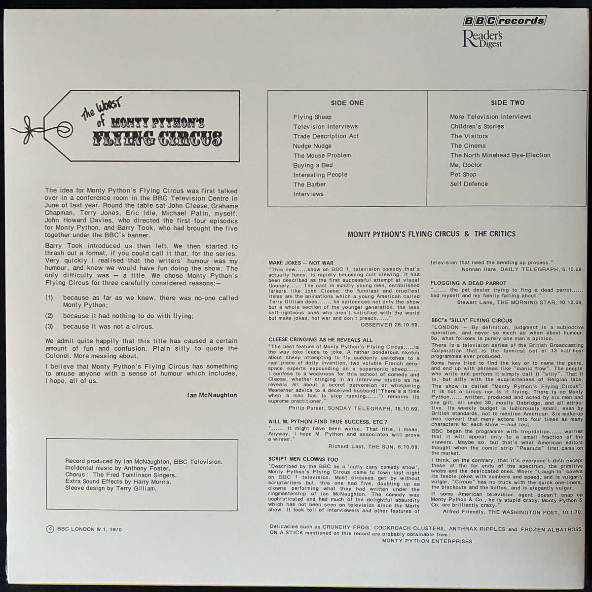 VARIOUS ARTISTS - THE BBC COMEDY ALBUM (6LP BOX SET) (USED VINYL 1976 AUS M-/M-)