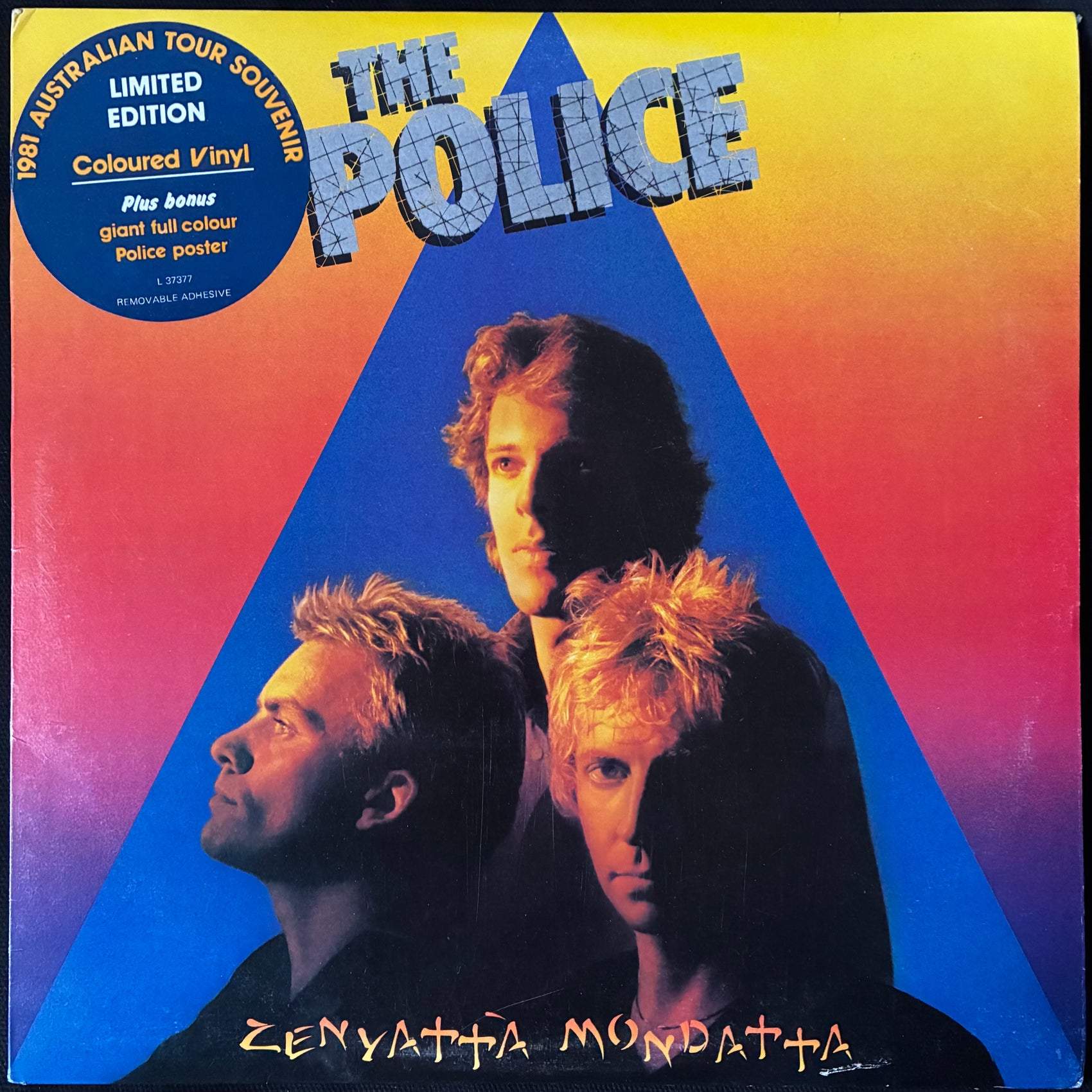 POLICE - ZENYATTA MONDATTA (LP+POSTER) (GREEN COLOURED) (USED VINYL 1981 AUS M-/EX×)