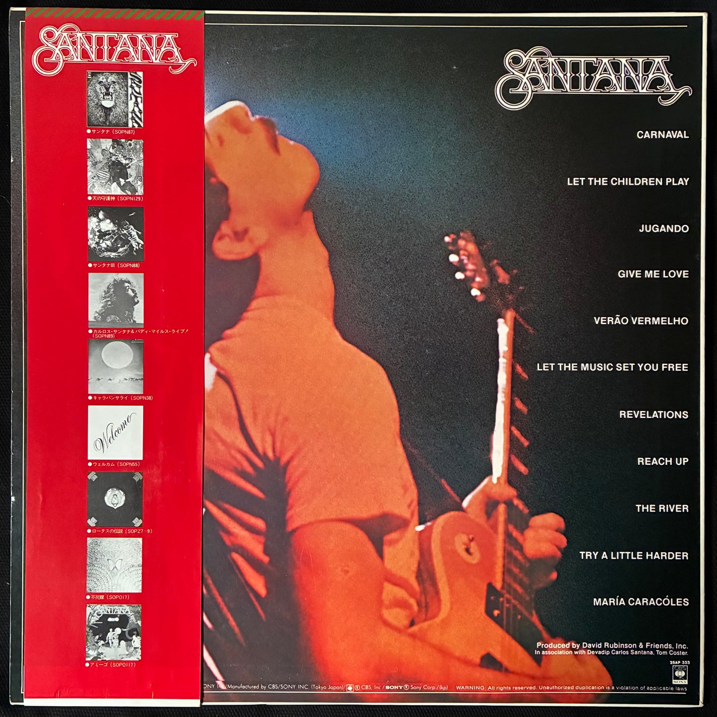 SANTANA - FESTIVAL (USED VINYL 1975 JAPAN EX+/EX+)