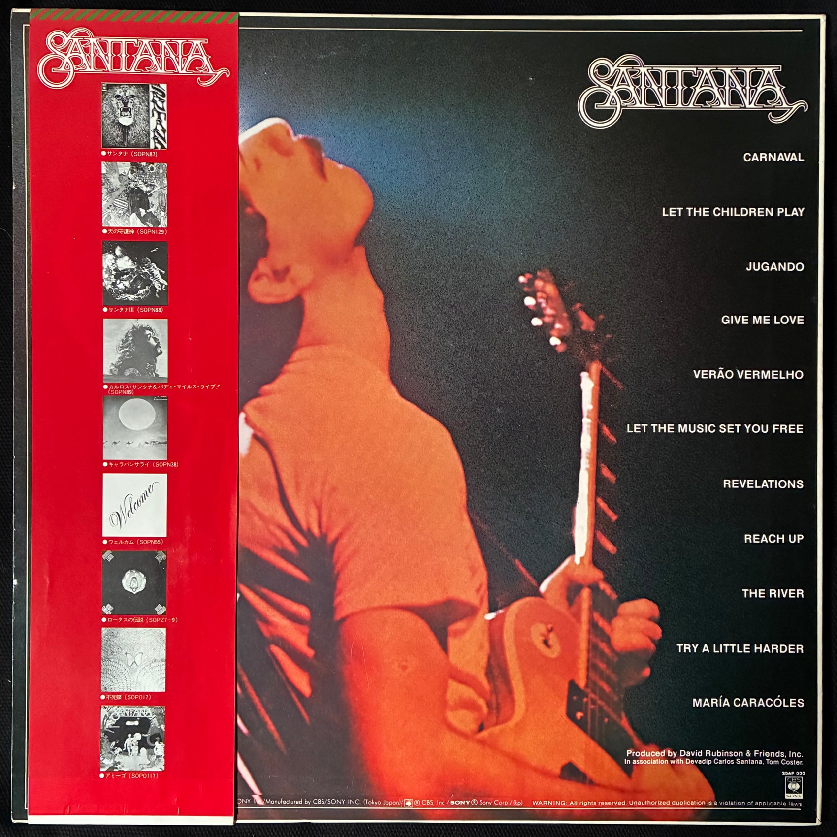 SANTANA - FESTIVAL (USED VINYL 1975 JAPAN EX+/EX+)