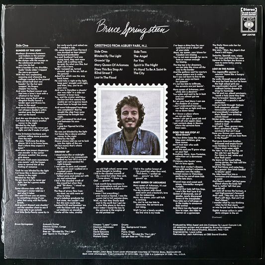 BRUCE SPRINGSTEEN - GREETINGS FROM ASBURY PARK, N.J. (FIRST PRESSING) (USED VINYL 1973 AUS EX-/EX+)