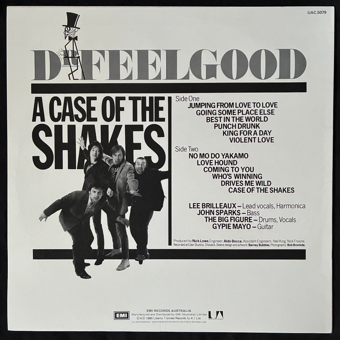 DR FEELGOOD - A CASE OF THE SHAKES (USED VINYL 1980 AUS M-/EX+)
