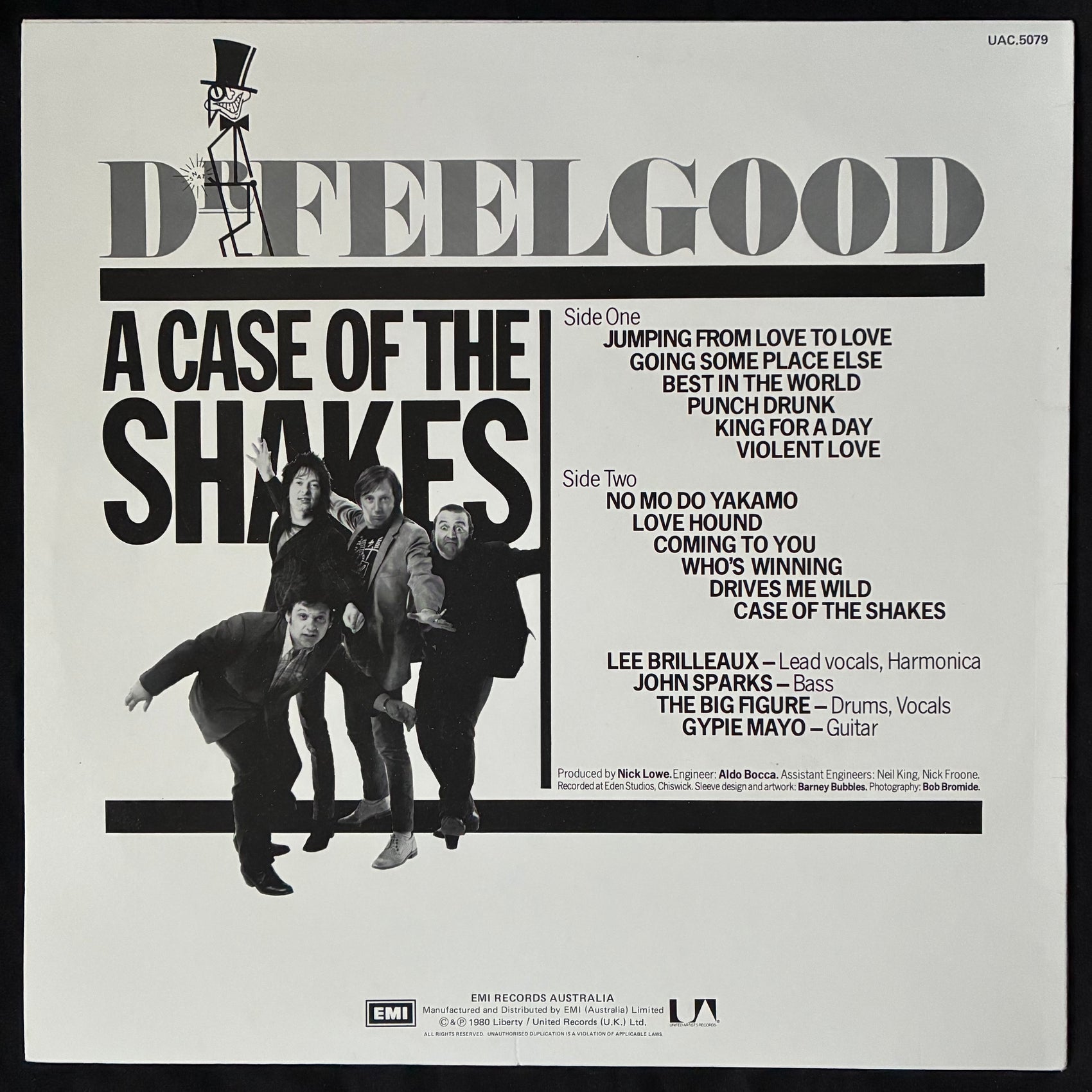 DR FEELGOOD - A CASE OF THE SHAKES (USED VINYL 1980 AUS M-/EX+)