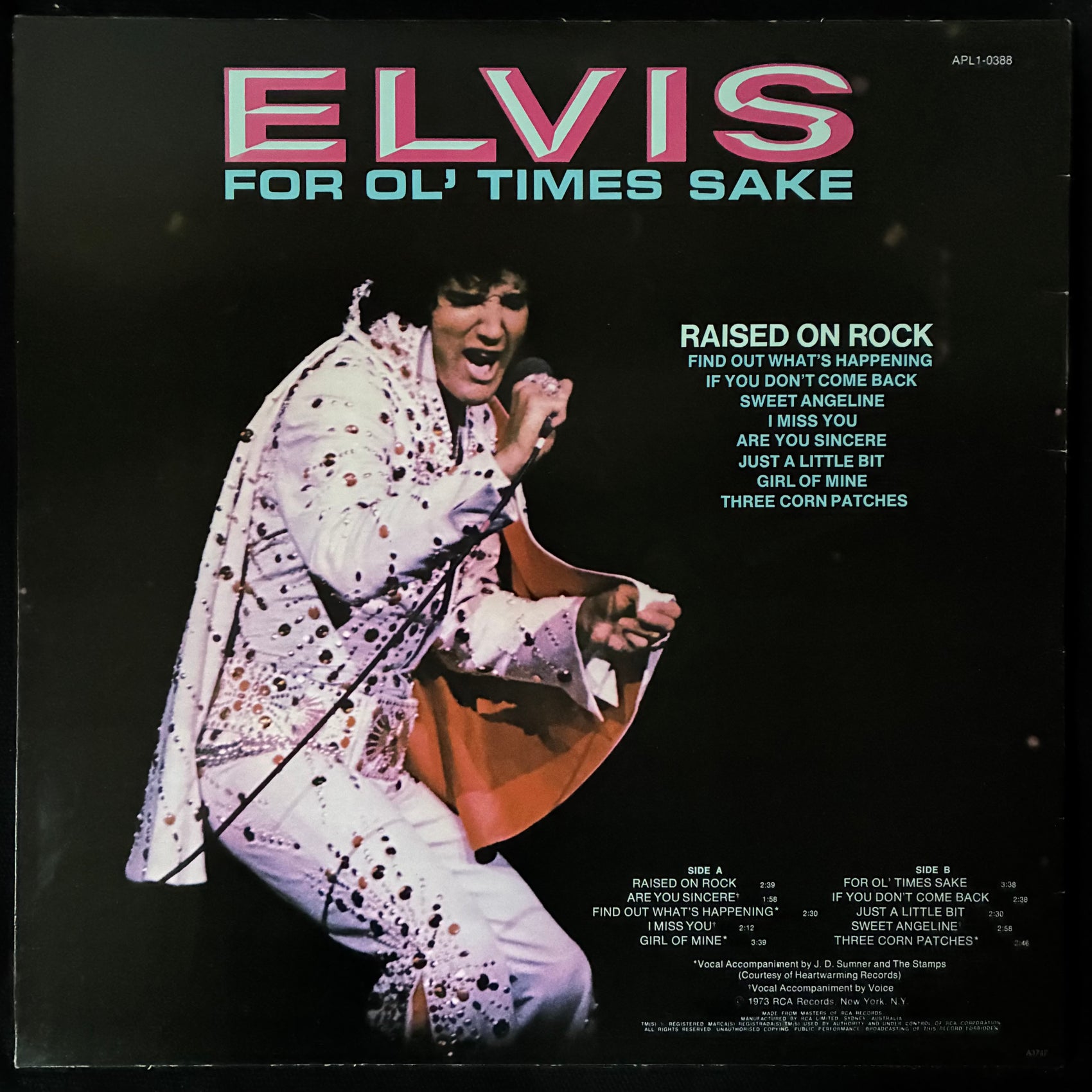 ELVIS PRESLEY - RAISED ON ROCK/FOR OL' TIMES SAKE (USED VINYL AUS  M-/M-)