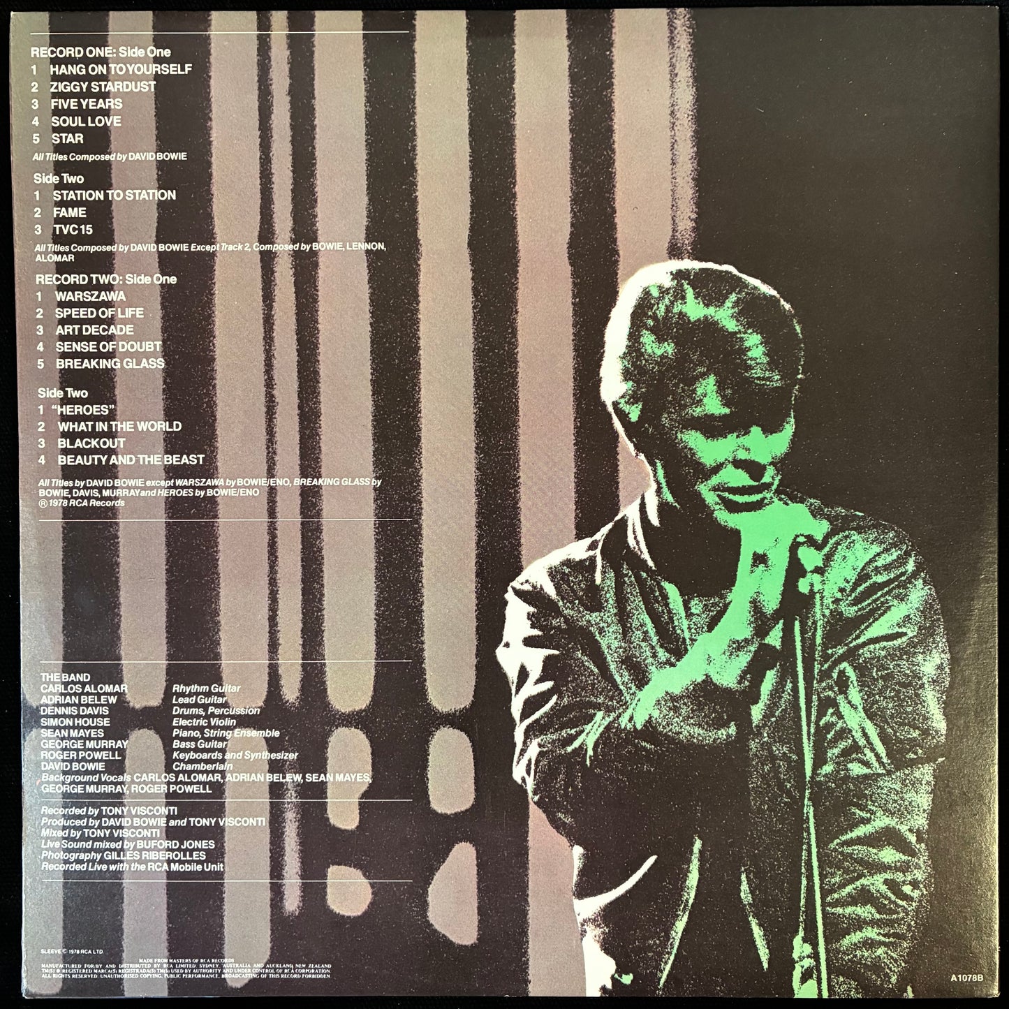 DAVID BOWIE - STAGE (2LP) (USED VINYL 1978 AUS EX+/EX+)