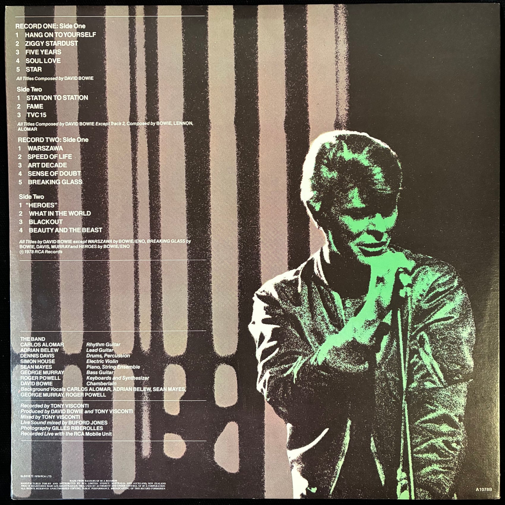 DAVID BOWIE - STAGE (2LP) (USED VINYL 1978 AUS EX+/EX+)
