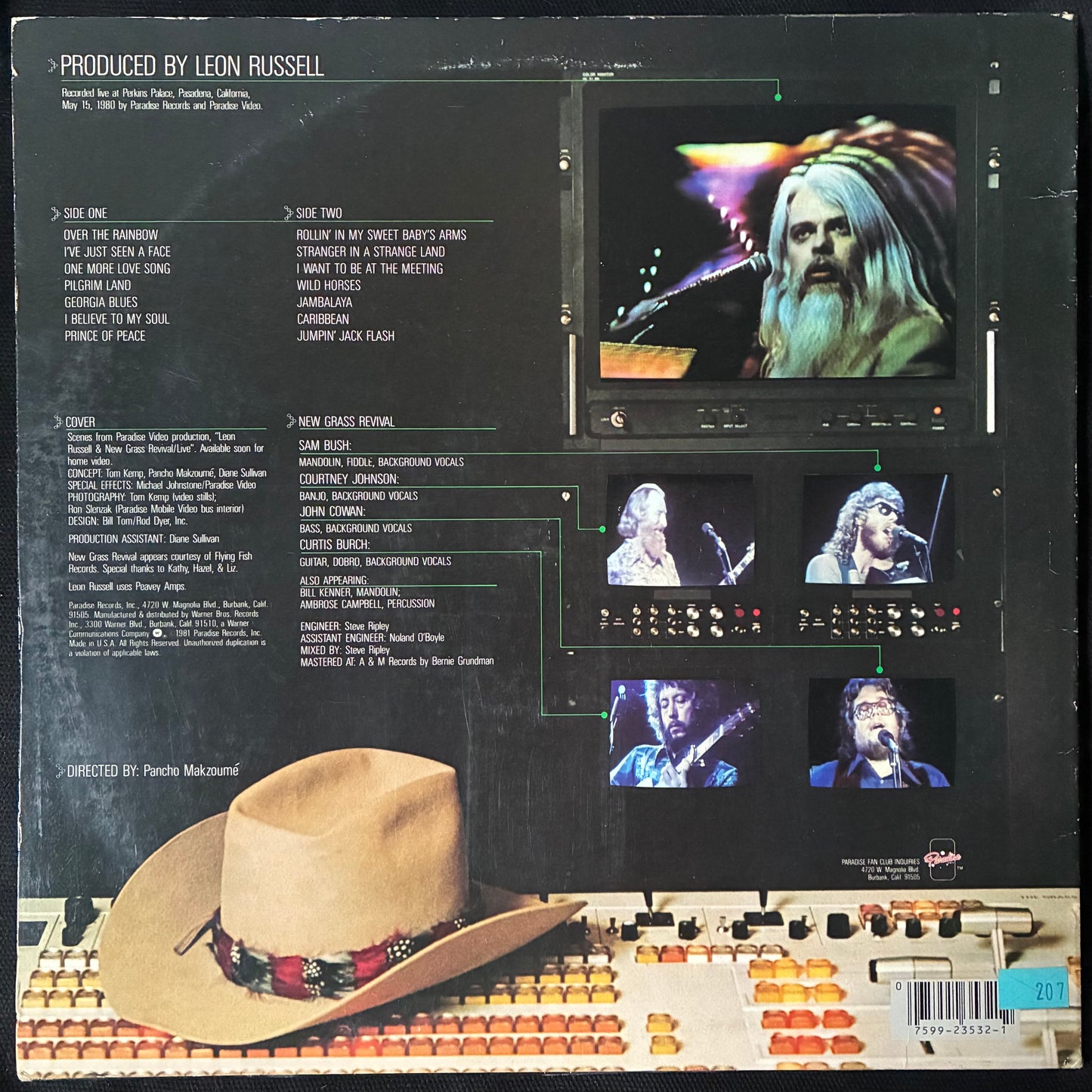 LEON RUSSELL & THE NEW GRASS REVIVAL - THE LIVE ALBUM (USED VINYL 1981 US M-/EX)