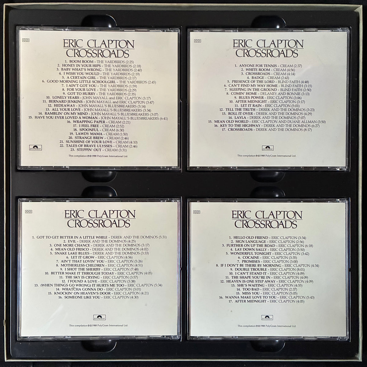ERIC CLAPTON - CROSSROADS (4CD BOX SET) (USED CD 1988 EU M-/M-)