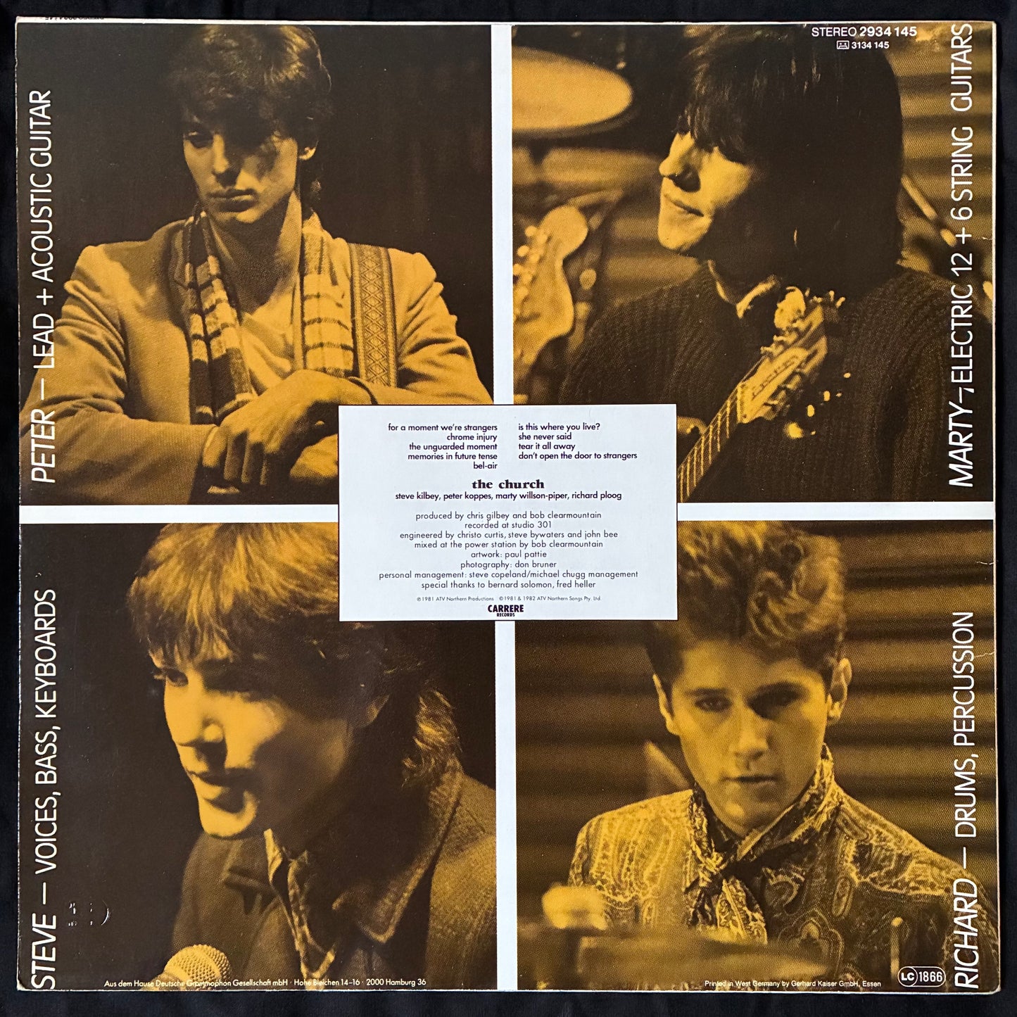 CHURCH - THE CHURCH (USED VINYL 1981 GERMANY EX+/EX+)
