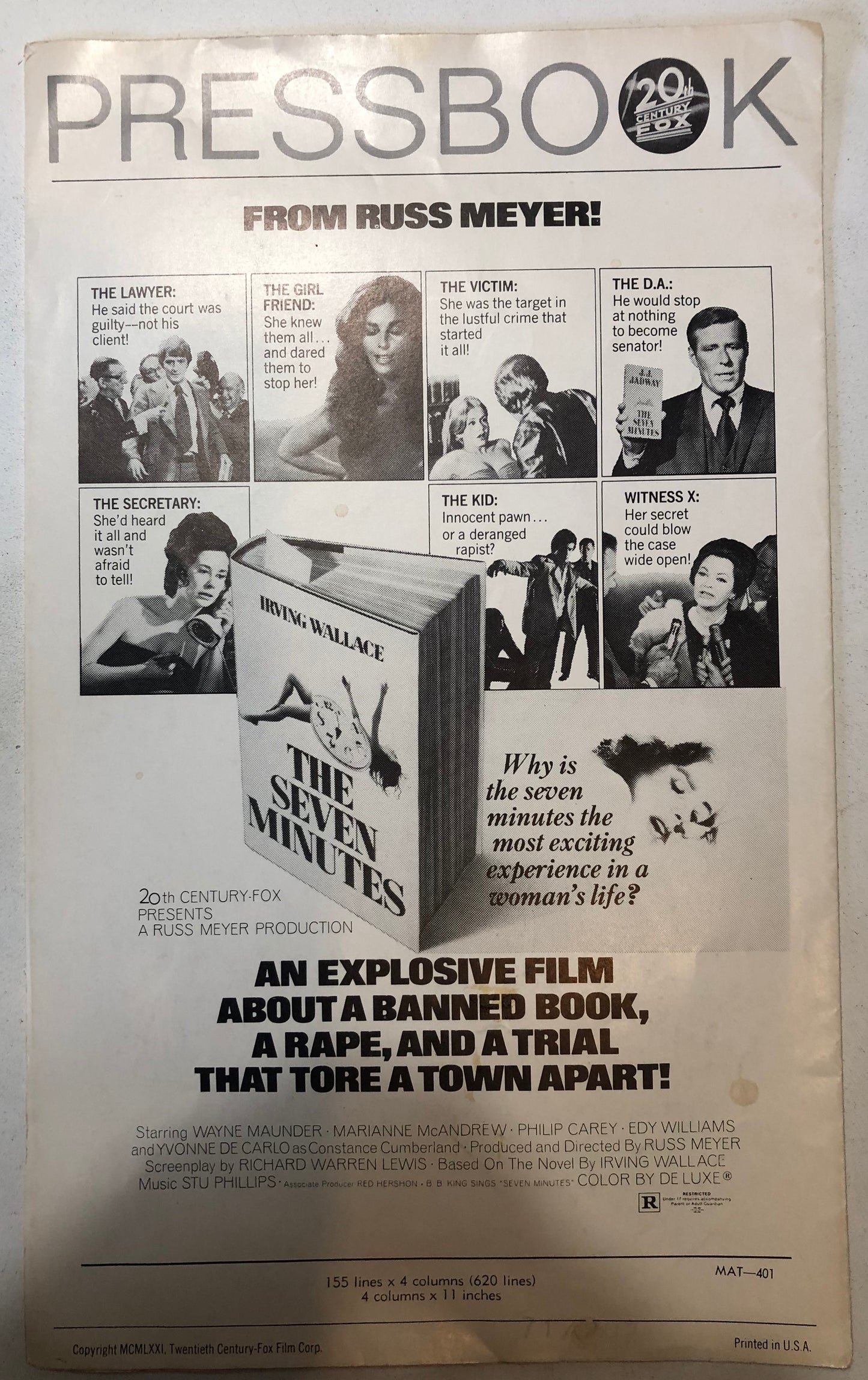 THE SEVEN MINUTES - MOVIE PRESSBOOK