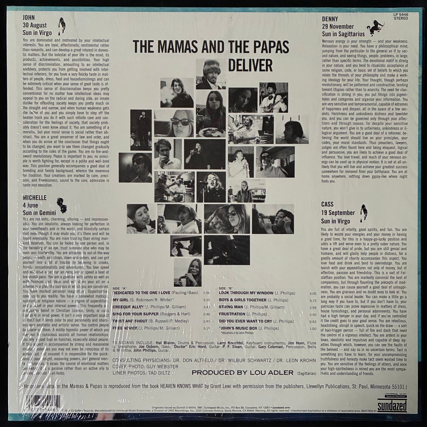 MAMAS & THE PAPAS - THE MAMAS & THE PAPAS DELIVER (180GM) (USED VINYL 2013 US M-/M-)