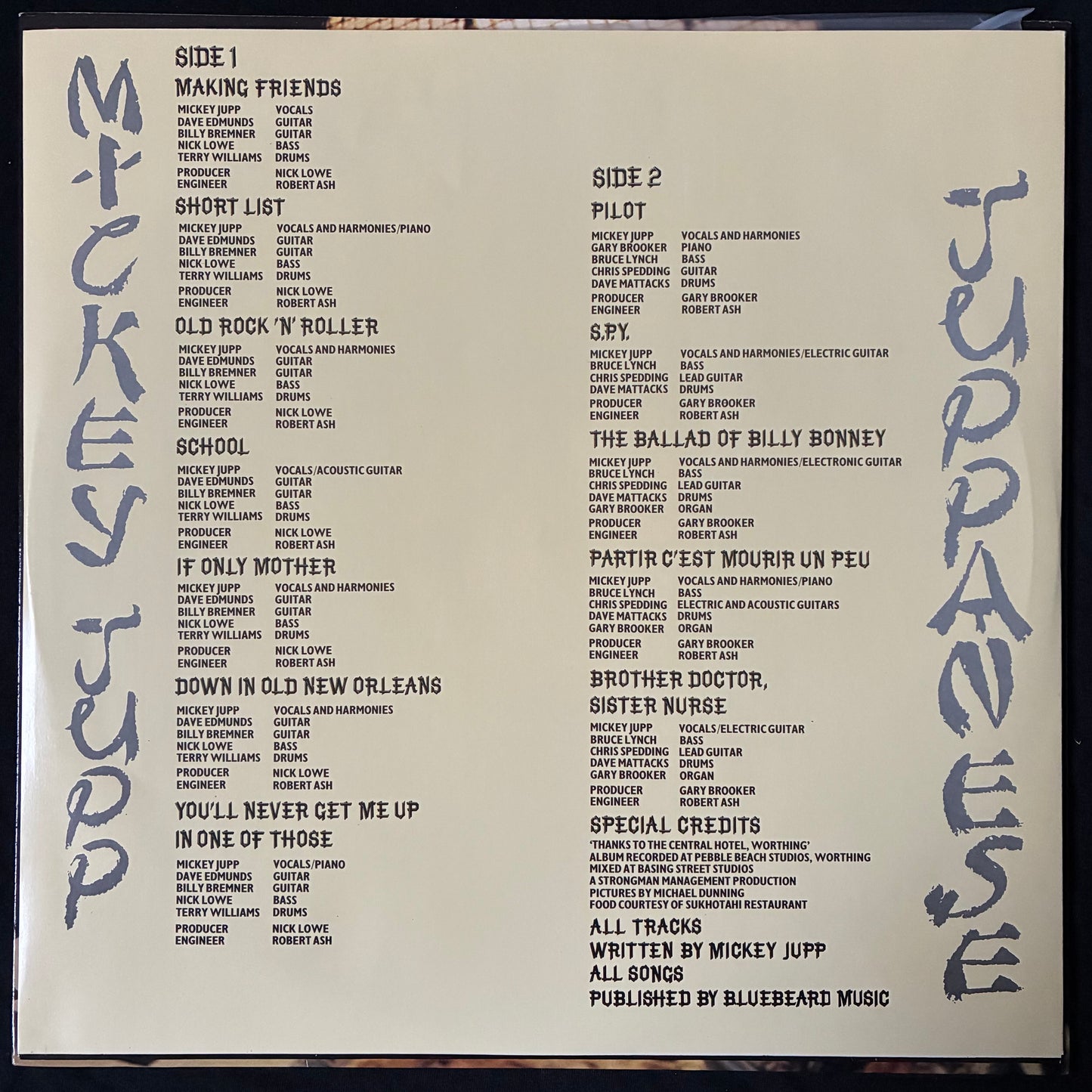 MICKEY JUPP - JUPPANESE (BLUE COLOURED) (USED VINYL 1978 UK M-/M-)