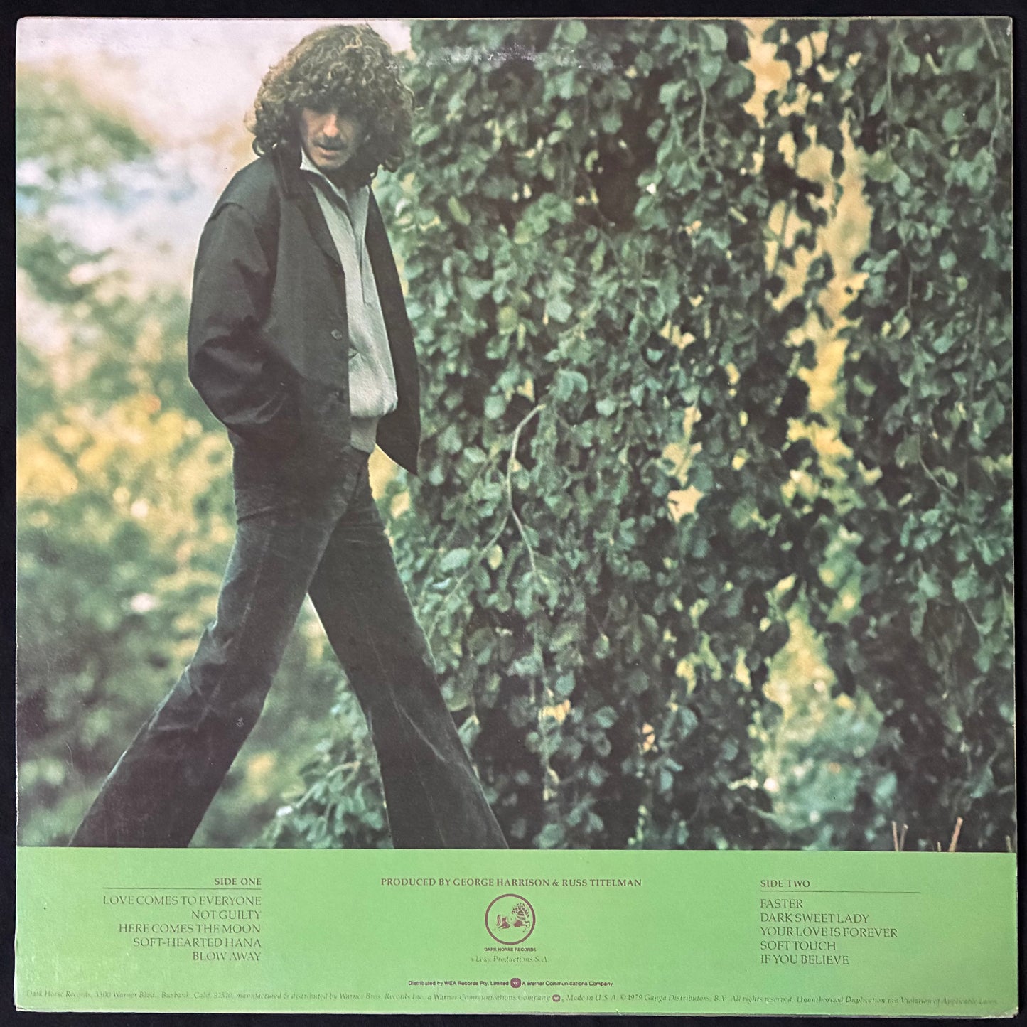 GEORGE HARRISON - GEORGE HARRISON (USED VINYL 1979 AUS M-/EX+)