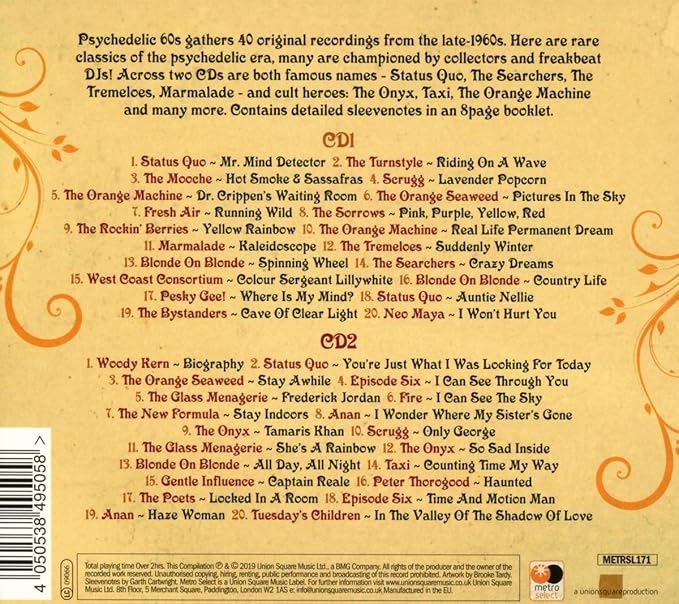 VARIOUS ARTISTS - PSYCHEDELIC SIXTIES (3CD) USED