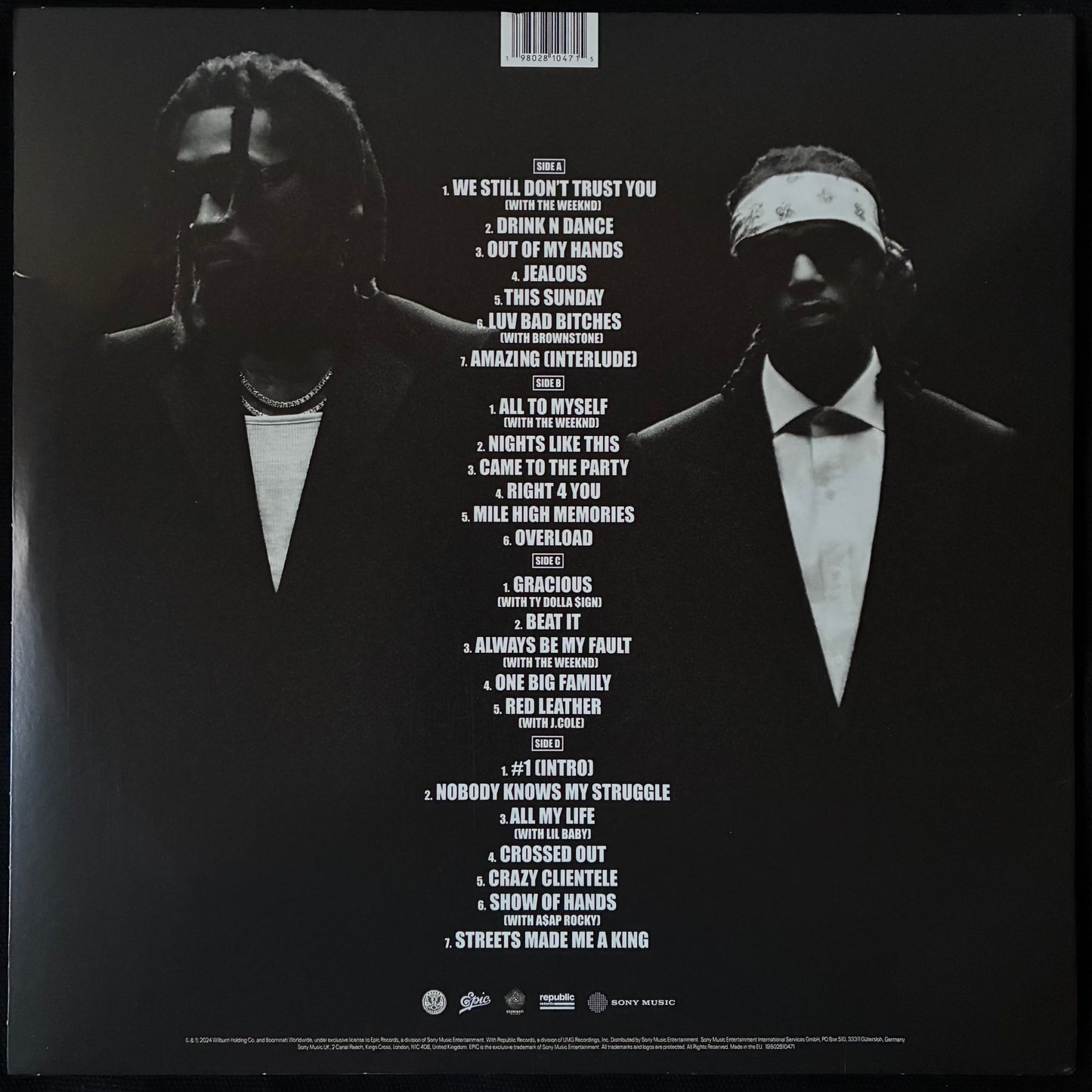 FUTURE & METRO BOOMIN - WE DON'T TRUST YOU (2LP) (WHITE COLOURED) (USED VINYL 2024 EU M-/M-)