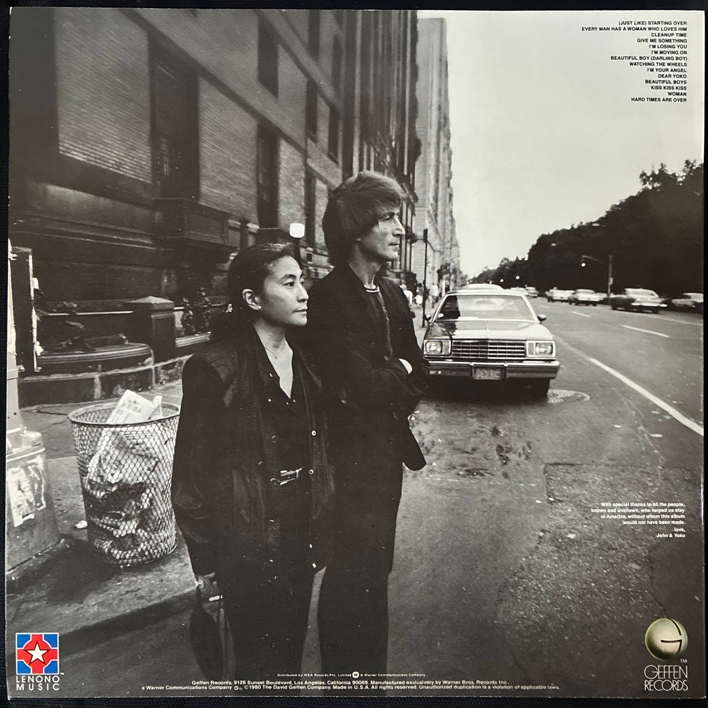 JOHN LENNON & YOKO ONO - DOUBLE FANTASY (USED VINYL 1980 AUS M-/M-)