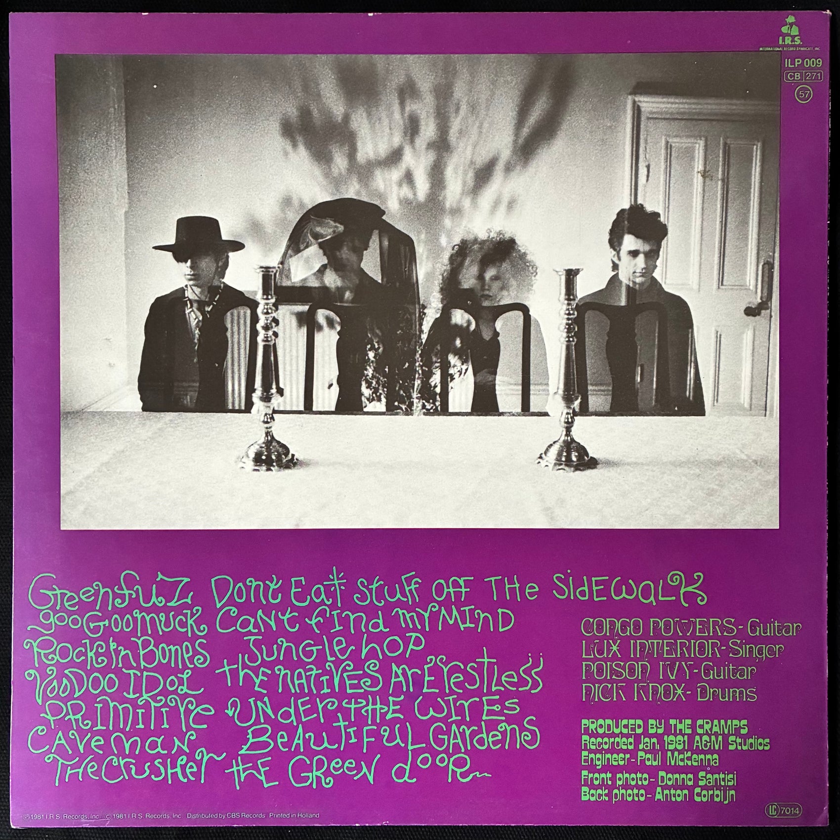 CRAMPS - PSYCHEDELIC JUNGLE (USED VINYL 1981 NETHERLANDS M-/EX+)