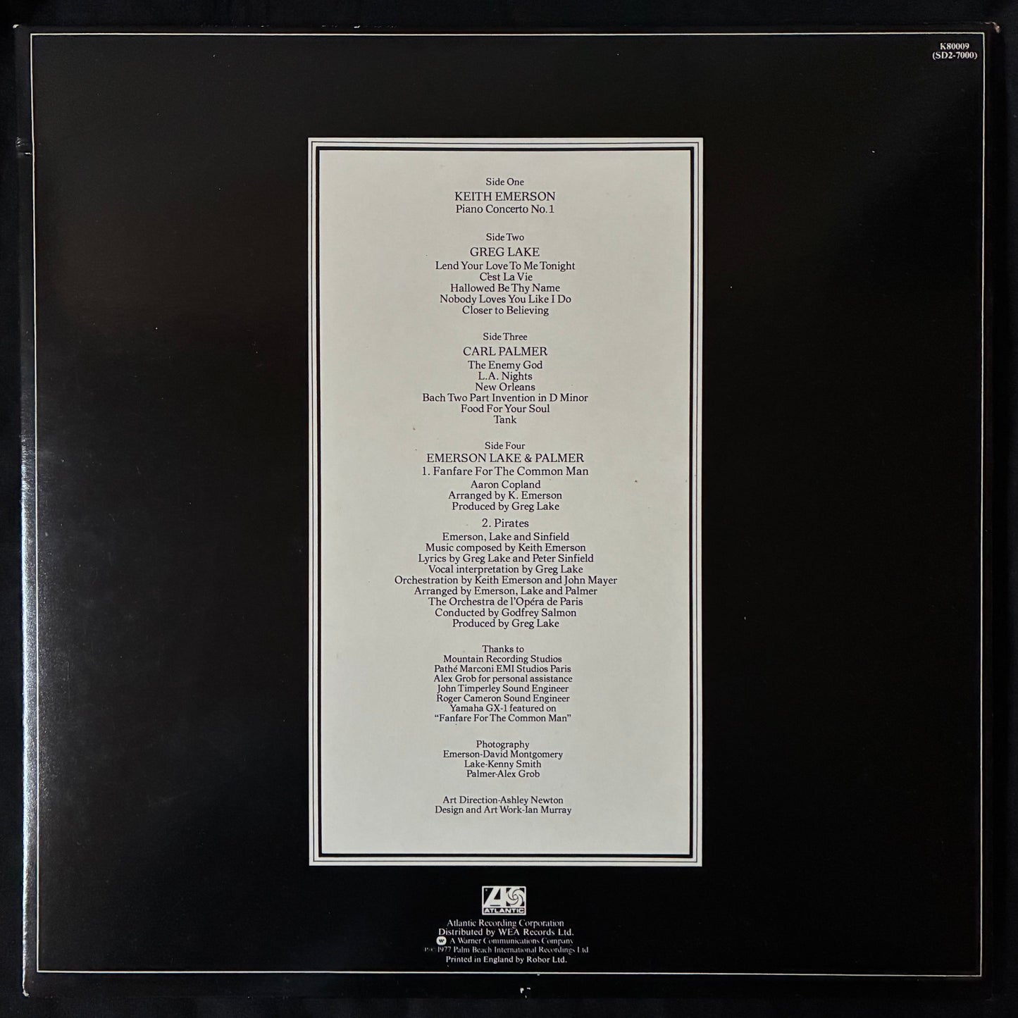EMERSON LAKE & PALMER - WORKS (2LP) (USED VINYL 1977 UK M-/M-)