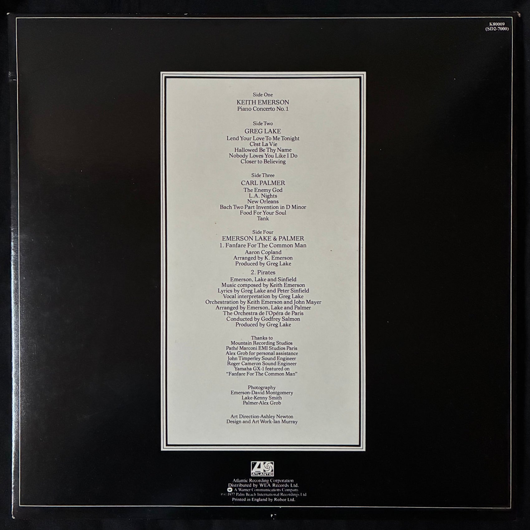 EMERSON LAKE & PALMER - WORKS (2LP) (USED VINYL 1977 UK M-/M-)