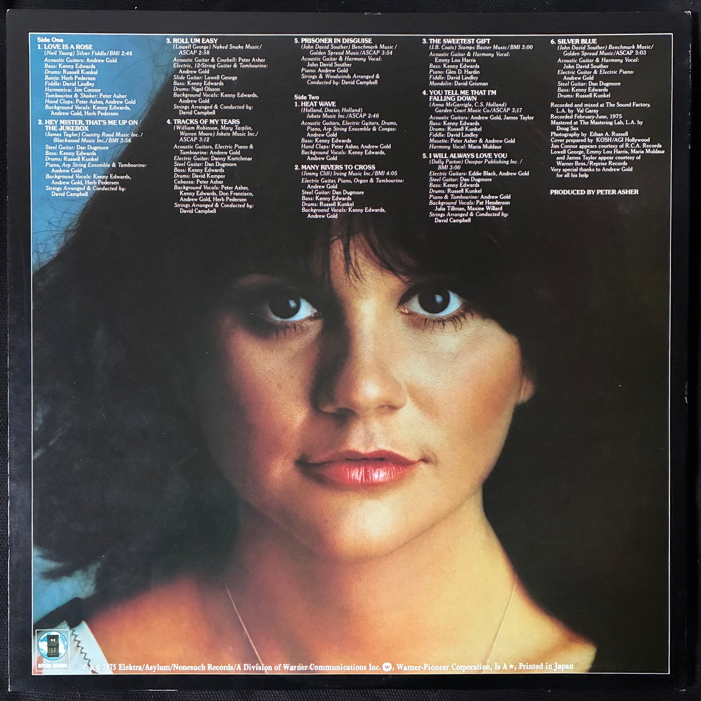 LINDA RONSTADT - PRISONER IN DISGUISE (USED VINYL 1975 JAPAN M-/M-)