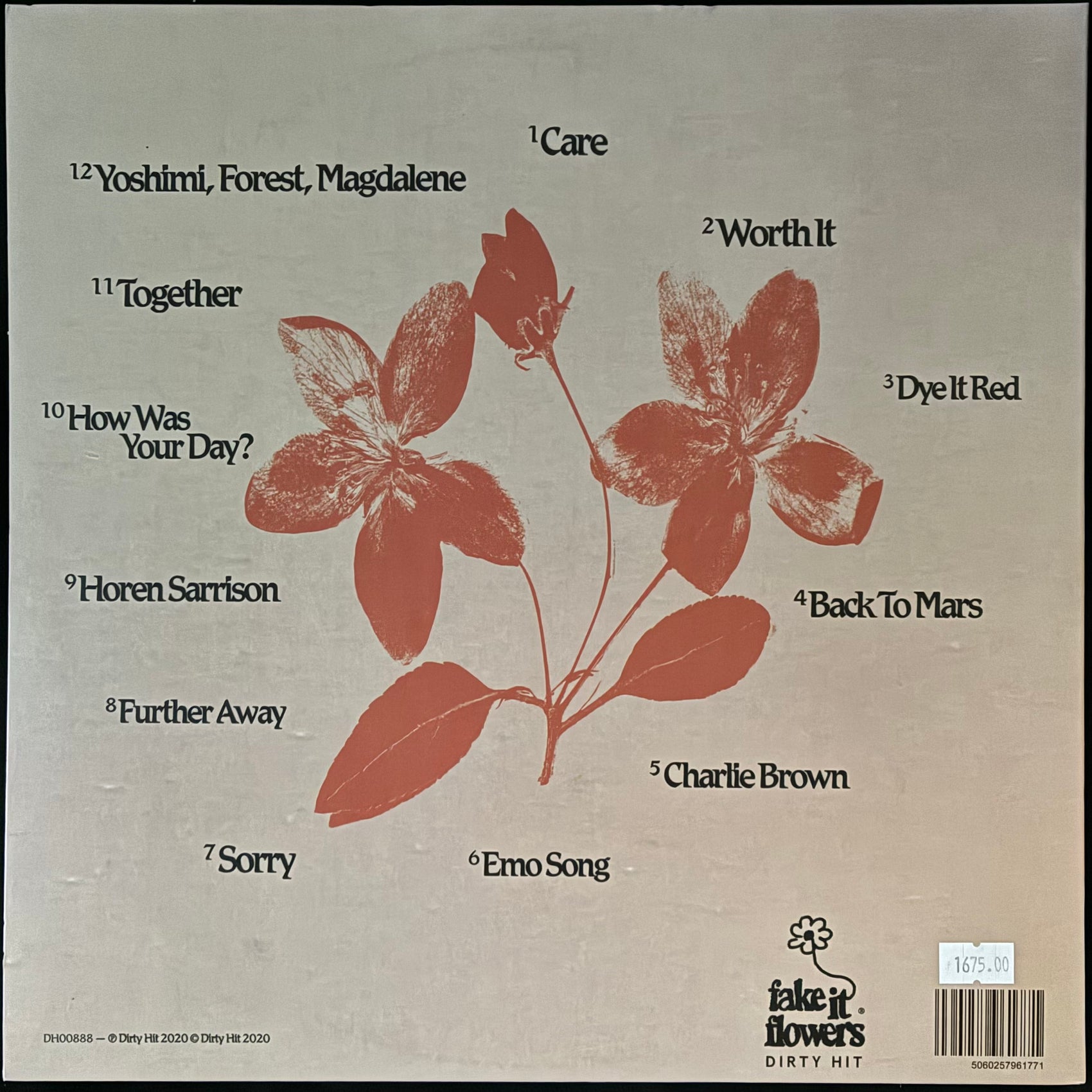 BEABADOOBEE - FAKE IT FLOWERS (RED COLOURED) (USED VINYL 2020 UK M-/M-)