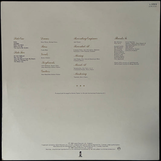 ROBERT PALMER - PRIDE (USED VINYL 1983 AUS M-/M-)