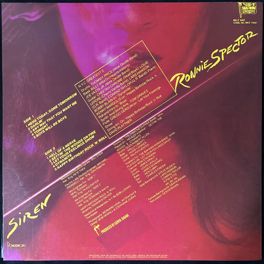 RONNIE SPECTOR - SIREN (USED VINYL 1981 AUS M-/M-)
