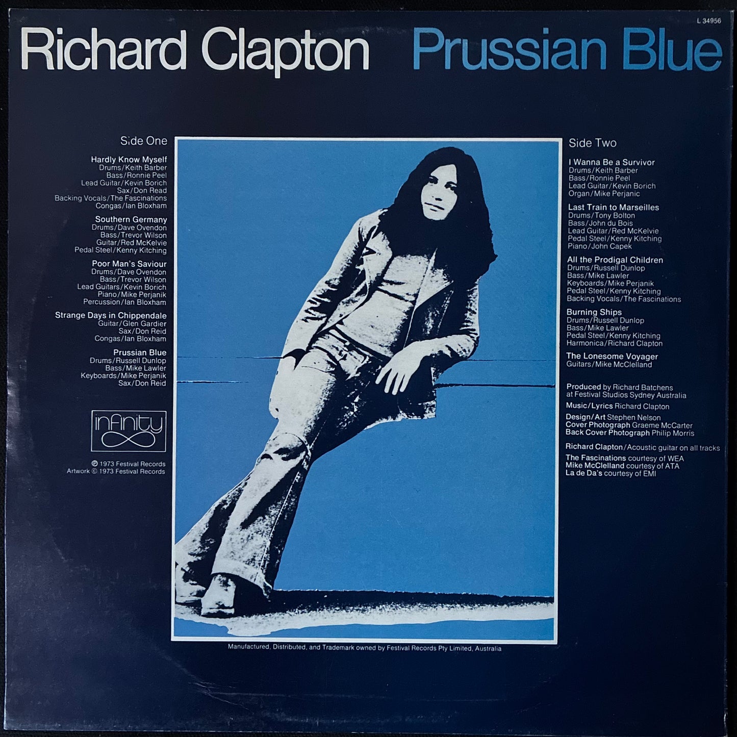 RICHARD CLAPTON - PRUSSIAN BLUE (USED VINYL 1973 AUS M-/EX+)