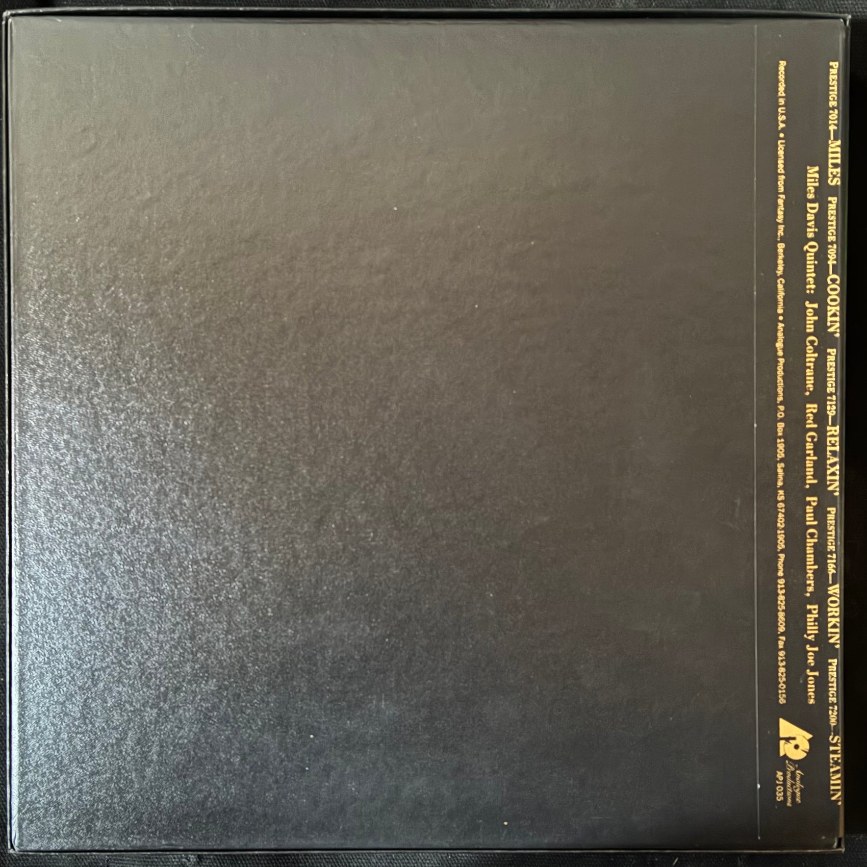 MILES DAVIS - THE GREAT PRESTIGE RECORDINGS (ANALOGUE PRODUCTIONS) (10x12" 180GM LPS) (USED VINYL 2008 US M-/M-) BOX SET