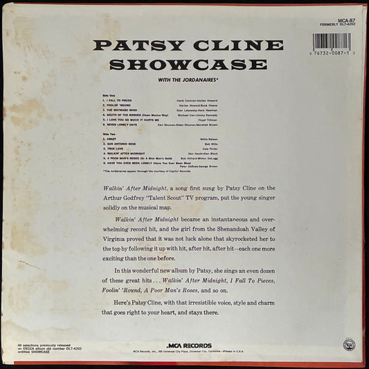 PATSY CLINE - SHOWCASE (USED VINYL US M-/EX)