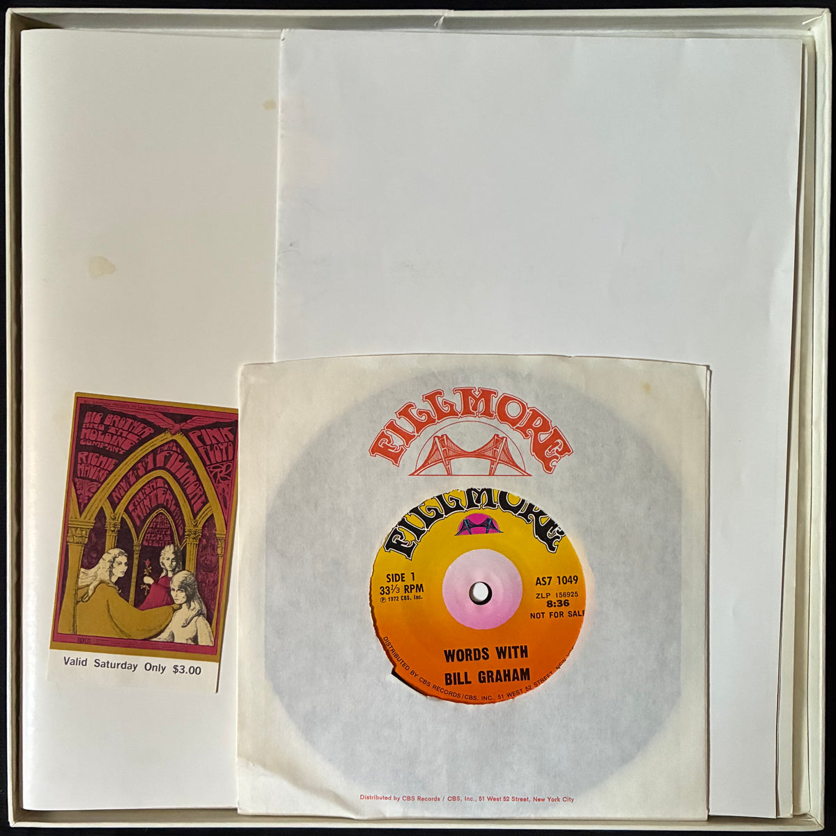 VARIOUS ARTISTS - FILLMORE : THE LAST DAYS (3LP+7" BOX SET) (USED VINYL 1972 US M-/EX)